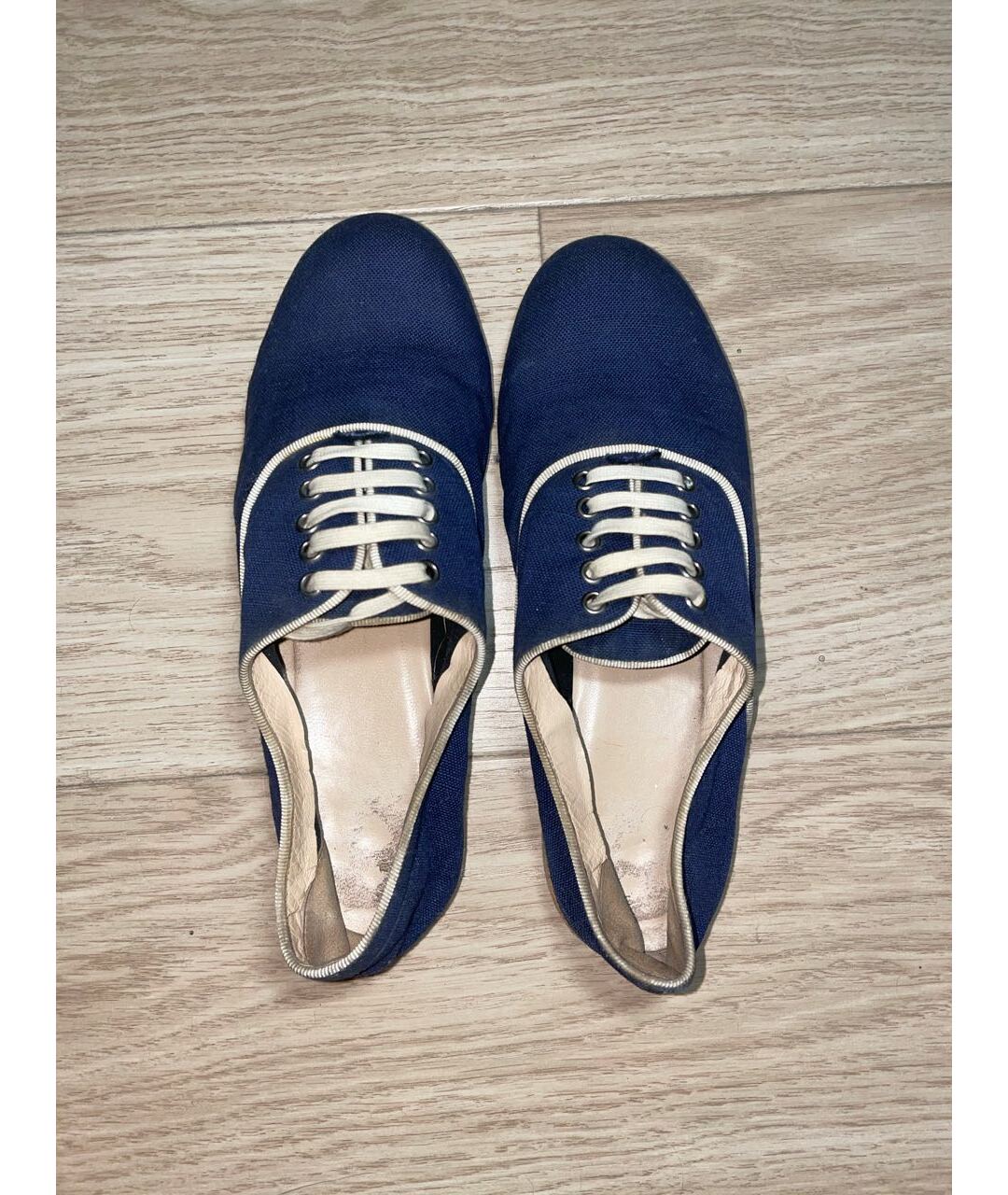 CHRISTIAN LOUBOUTIN Темно-синие текстильные ботинки, фото 3