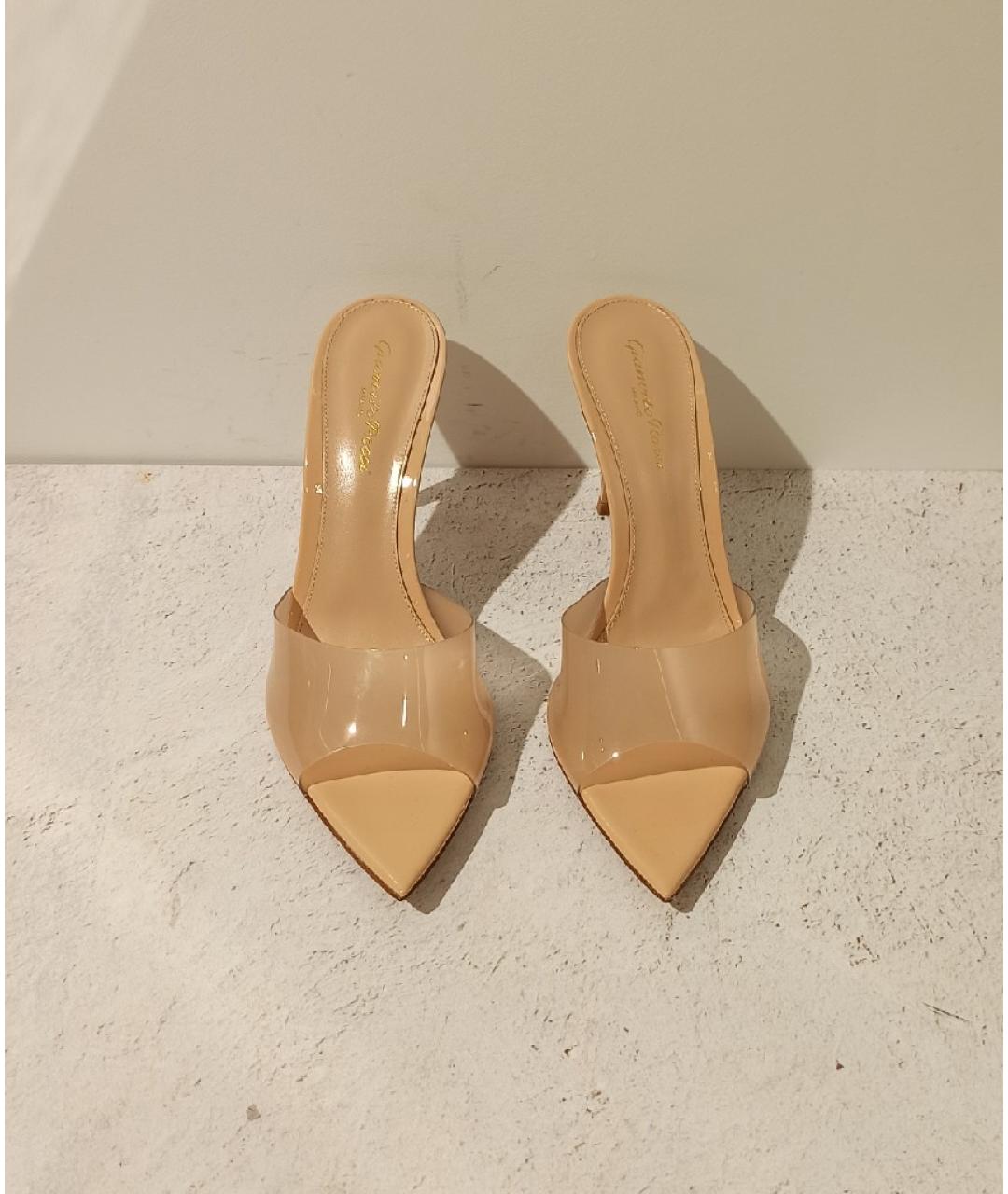 GIANVITO ROSSI Бежевые мюли, фото 2