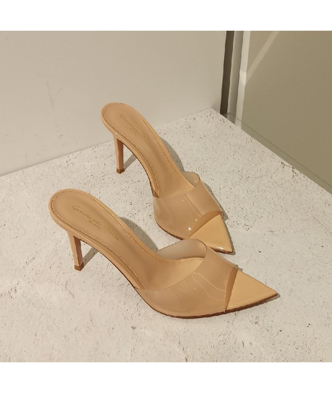 GIANVITO ROSSI Бежевые мюли, фото 4