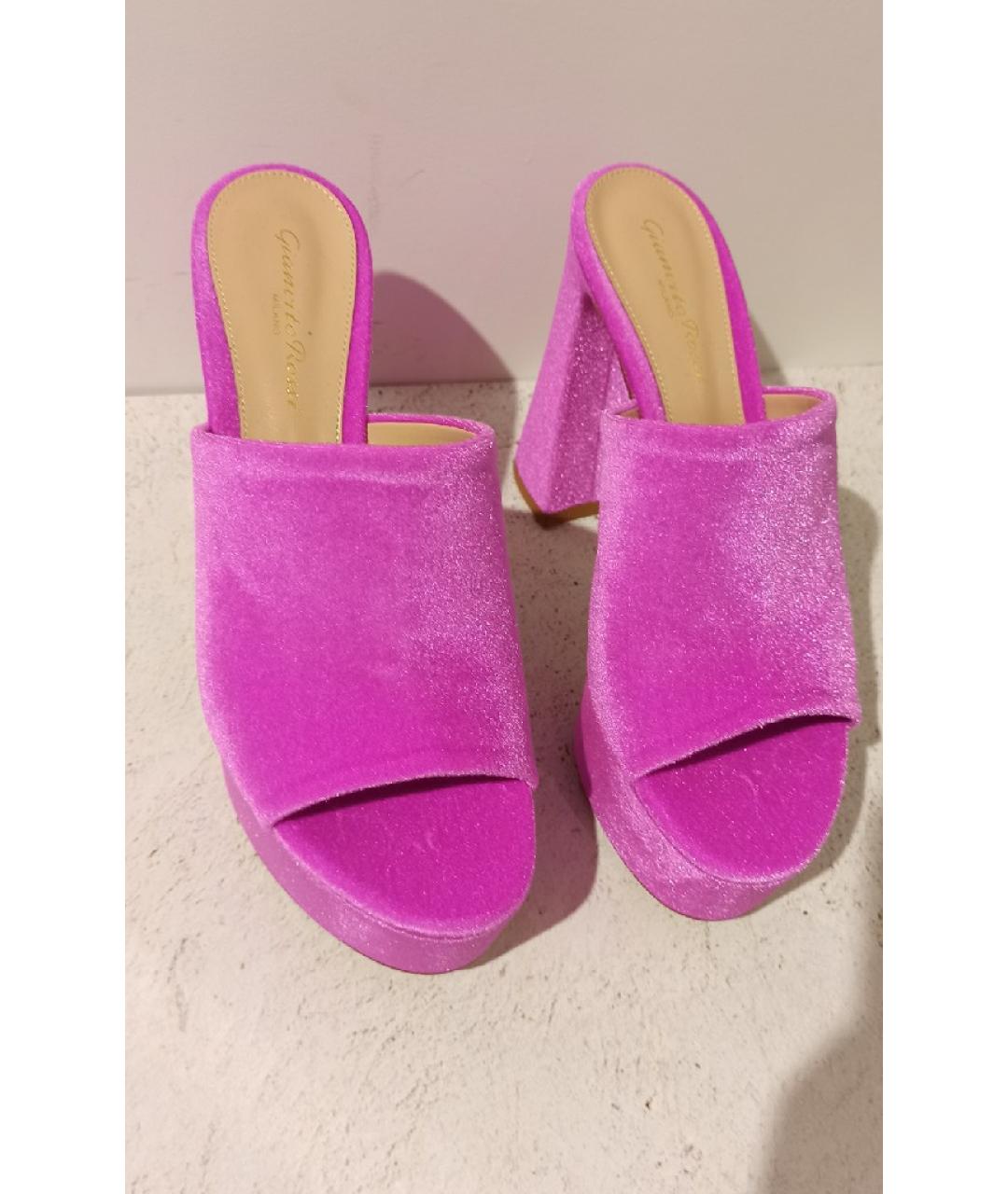 GIANVITO ROSSI Фуксия мюли, фото 6