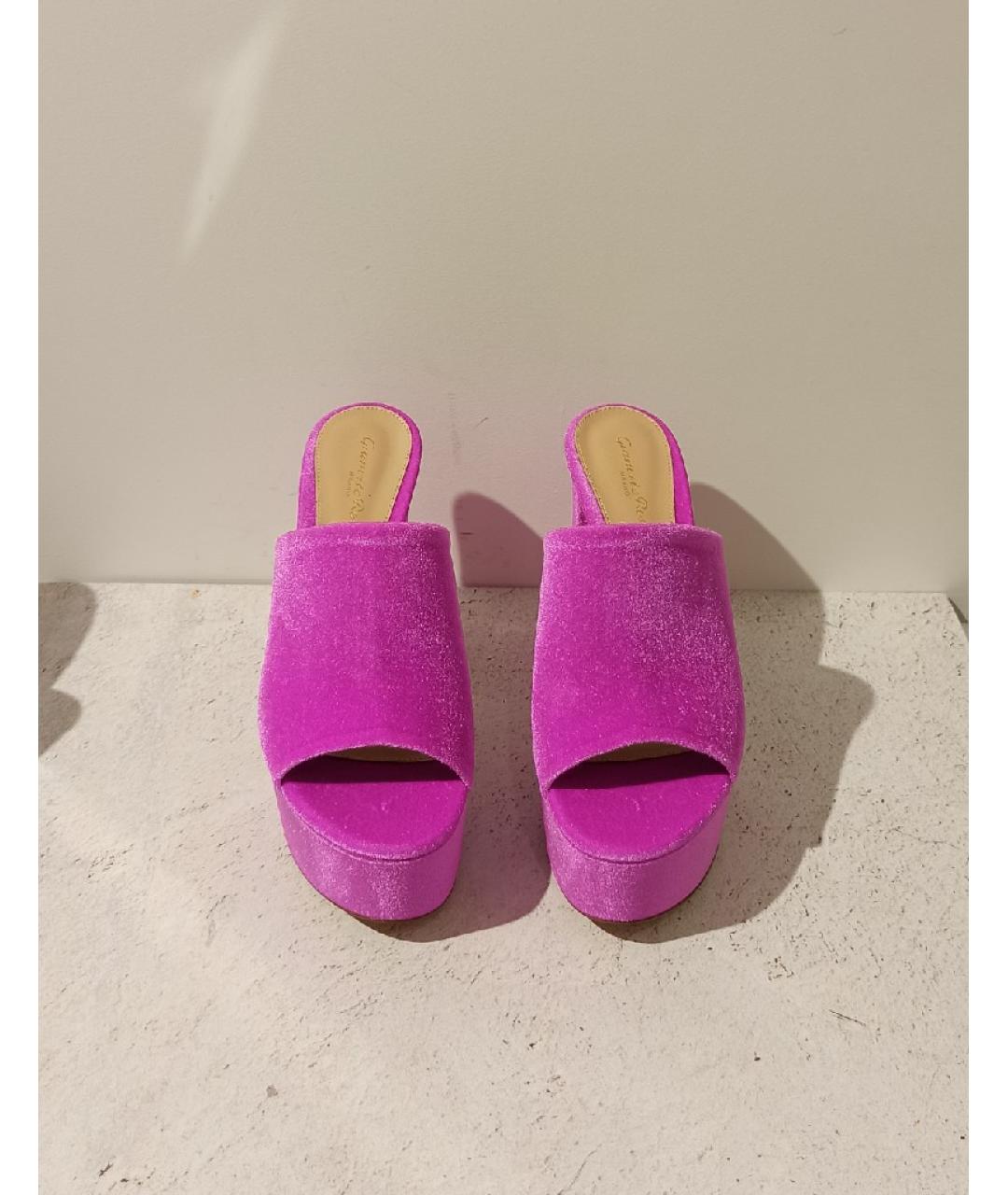 GIANVITO ROSSI Фуксия мюли, фото 2