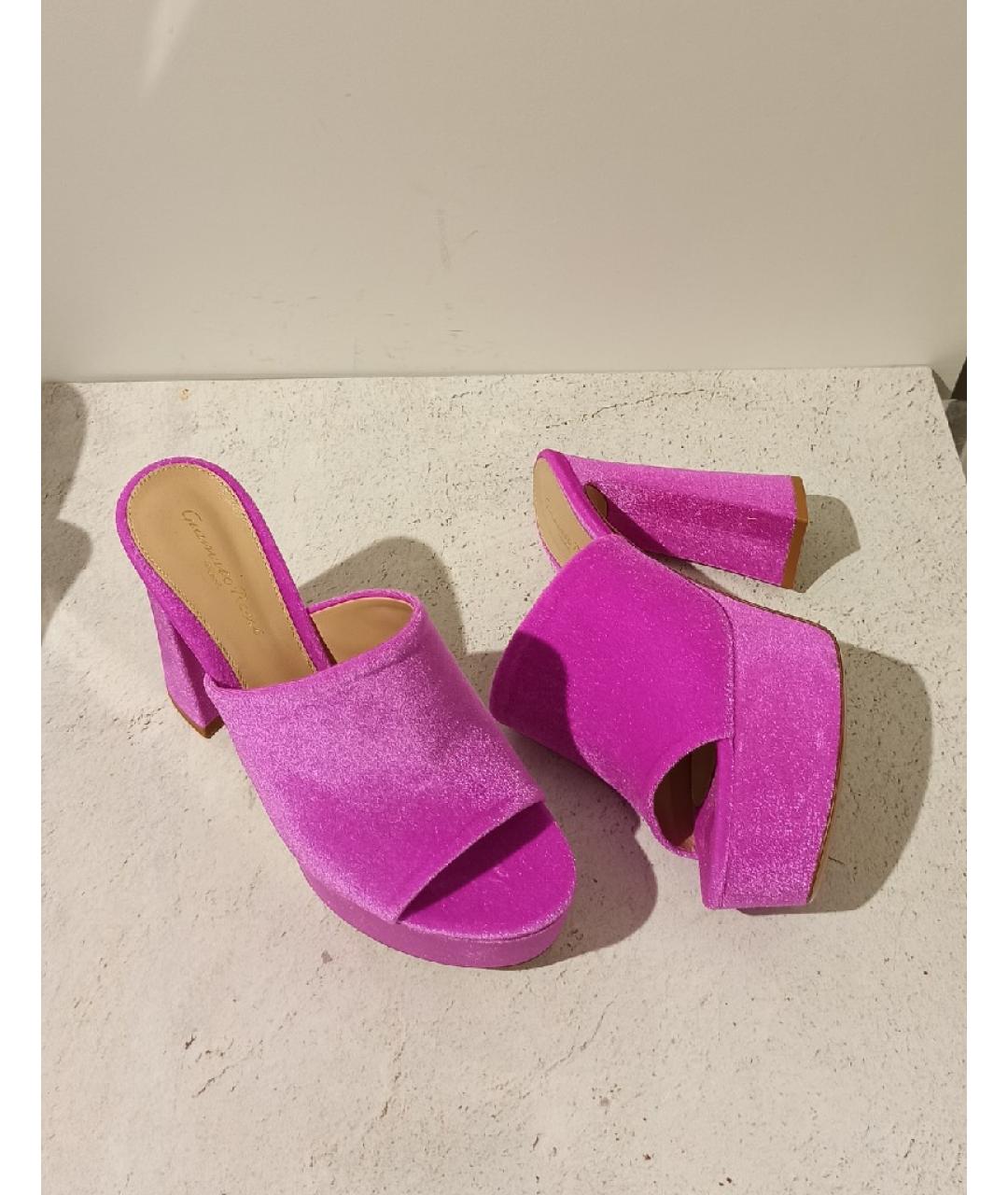 GIANVITO ROSSI Фуксия мюли, фото 5