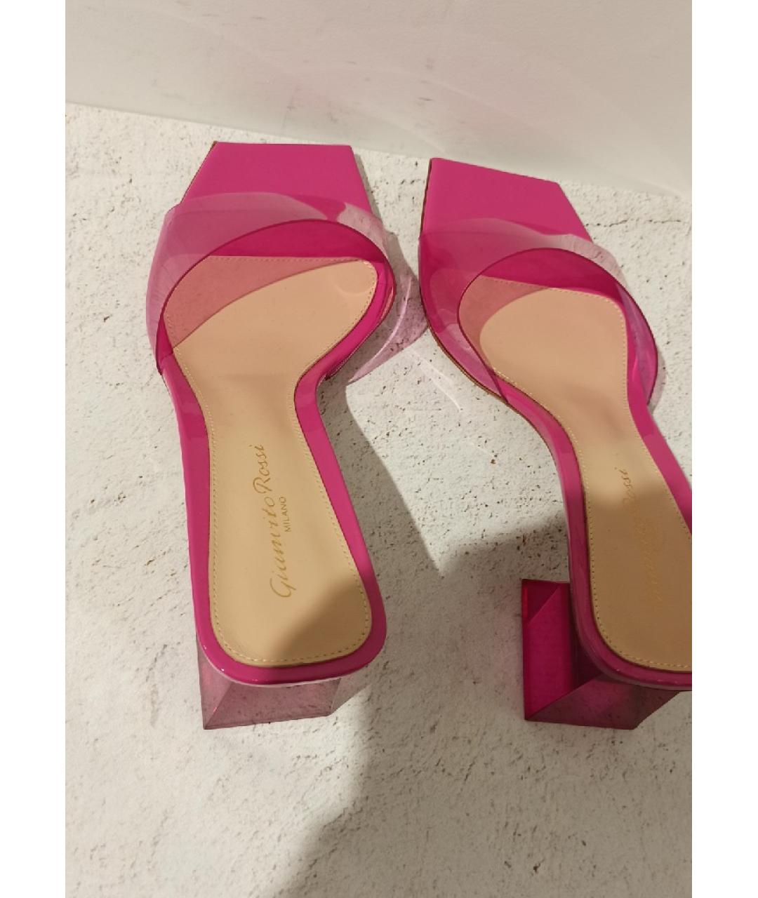 GIANVITO ROSSI Фуксия мюли, фото 7