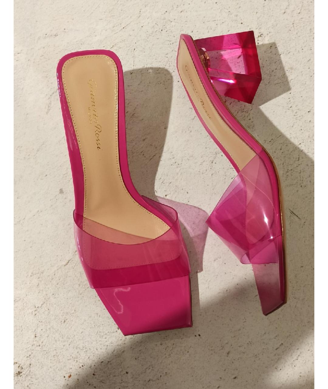 GIANVITO ROSSI Фуксия мюли, фото 6