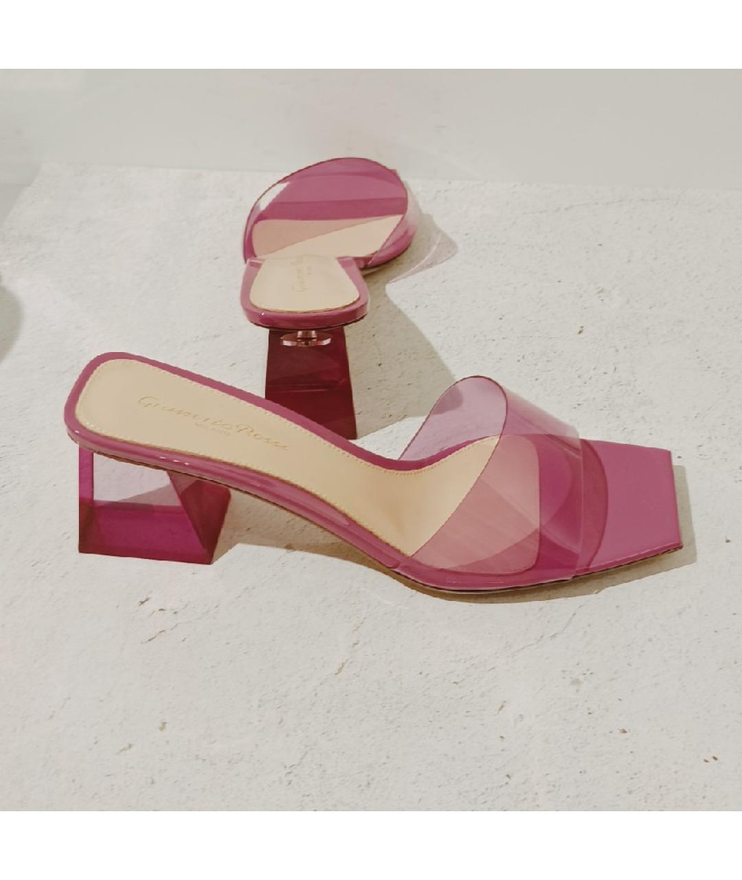 GIANVITO ROSSI Фуксия мюли, фото 8