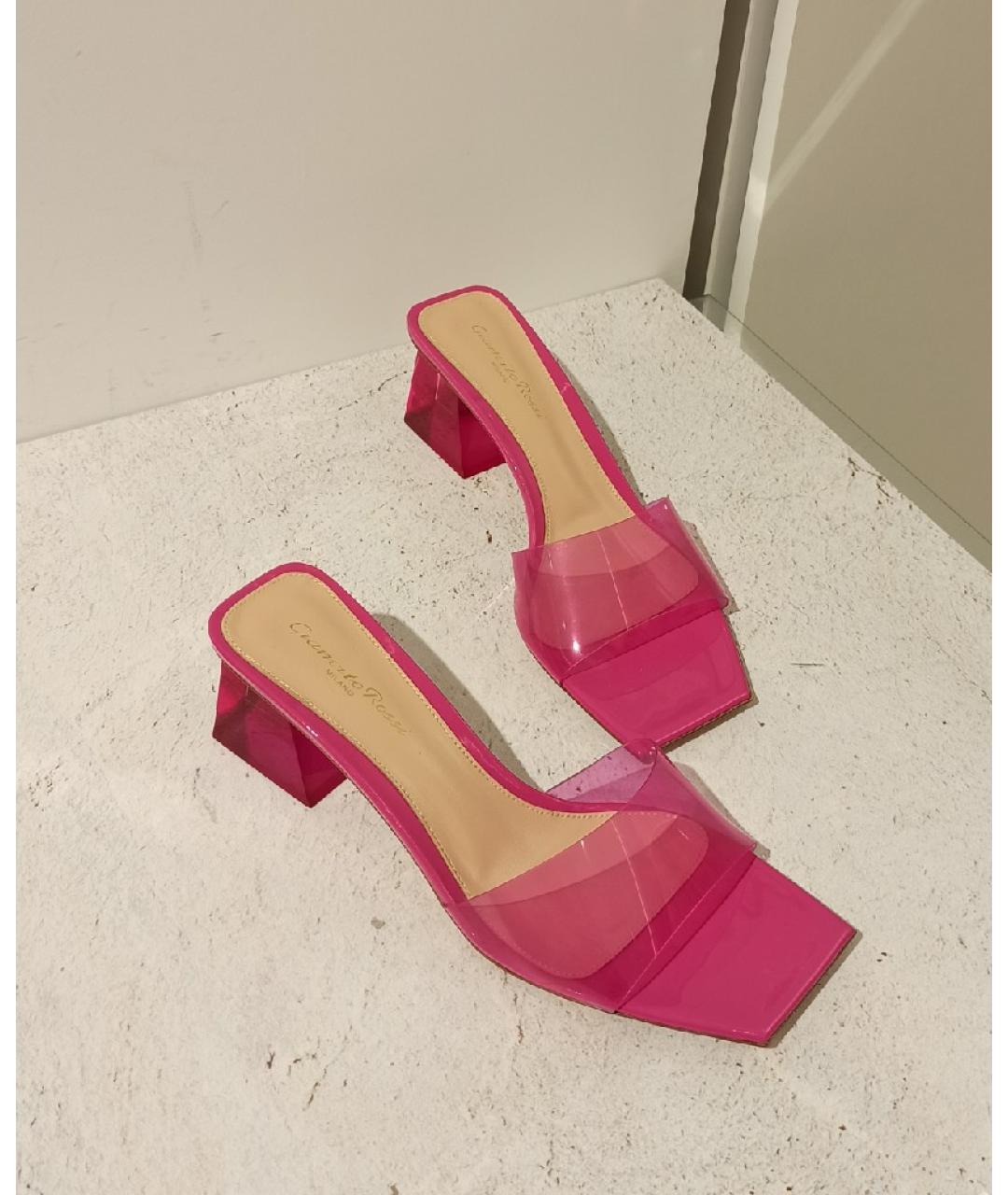 GIANVITO ROSSI Фуксия мюли, фото 4