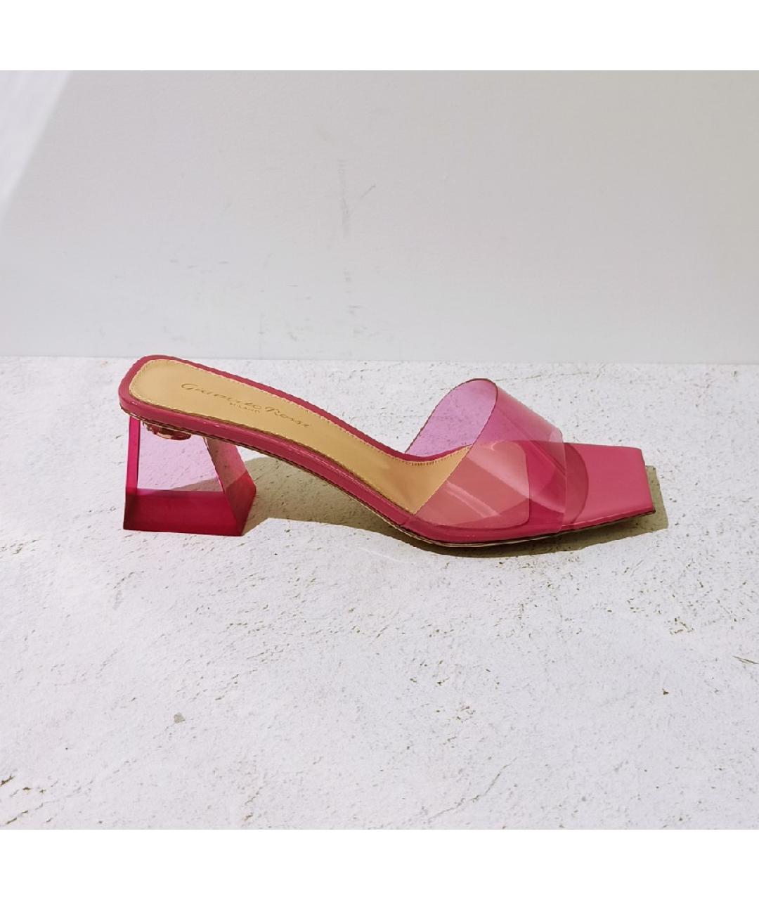 GIANVITO ROSSI Фуксия мюли, фото 9