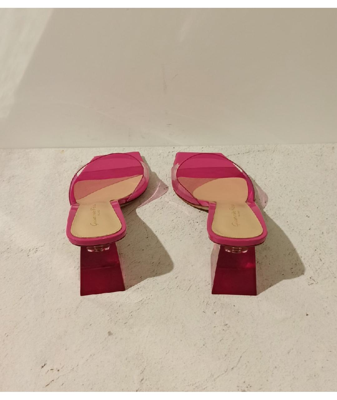 GIANVITO ROSSI Фуксия мюли, фото 3