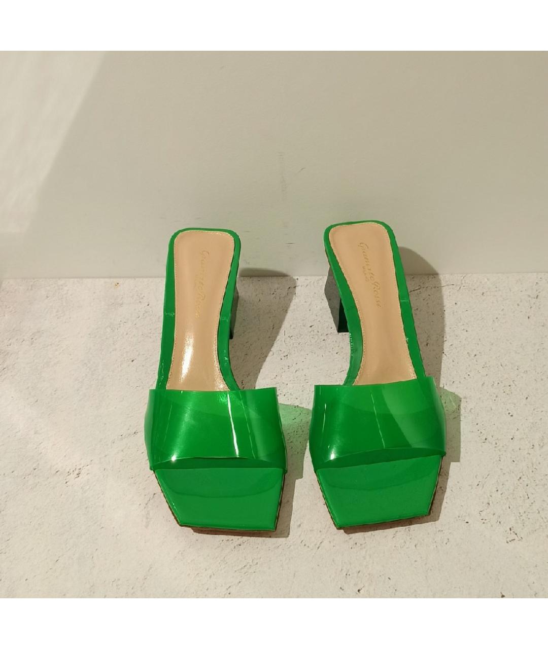 GIANVITO ROSSI Зеленые мюли, фото 2