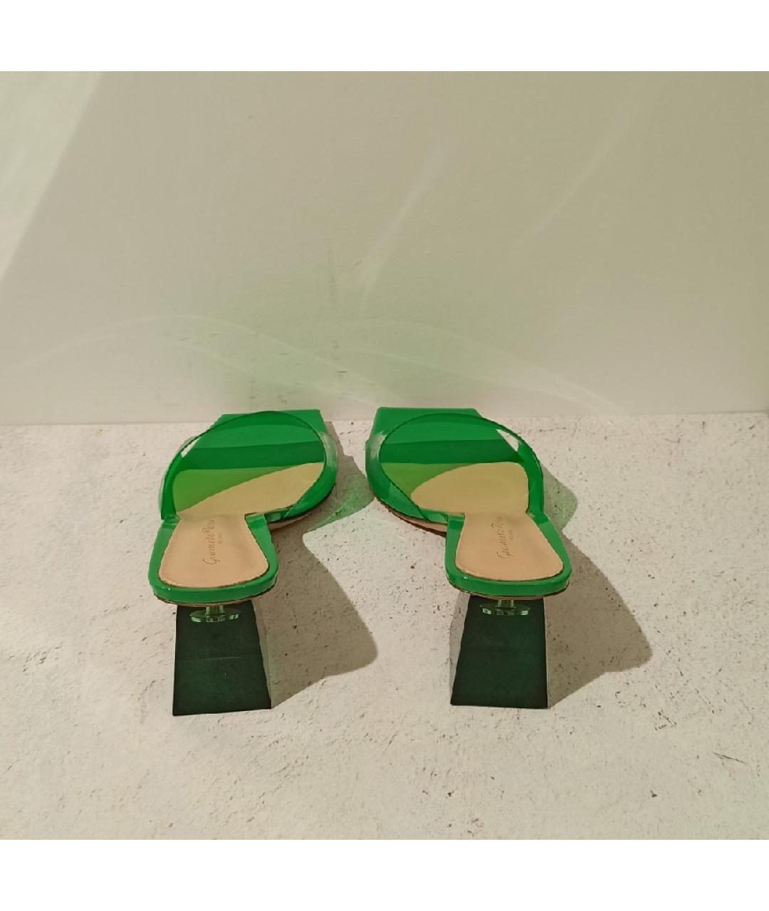 GIANVITO ROSSI Зеленые мюли, фото 3