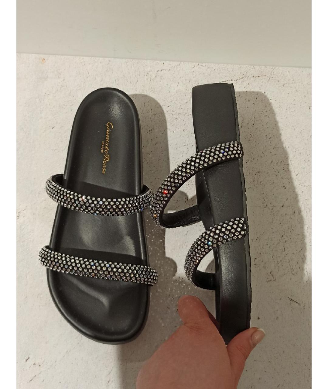 GIANVITO ROSSI Черные кожаные сандалии, фото 5