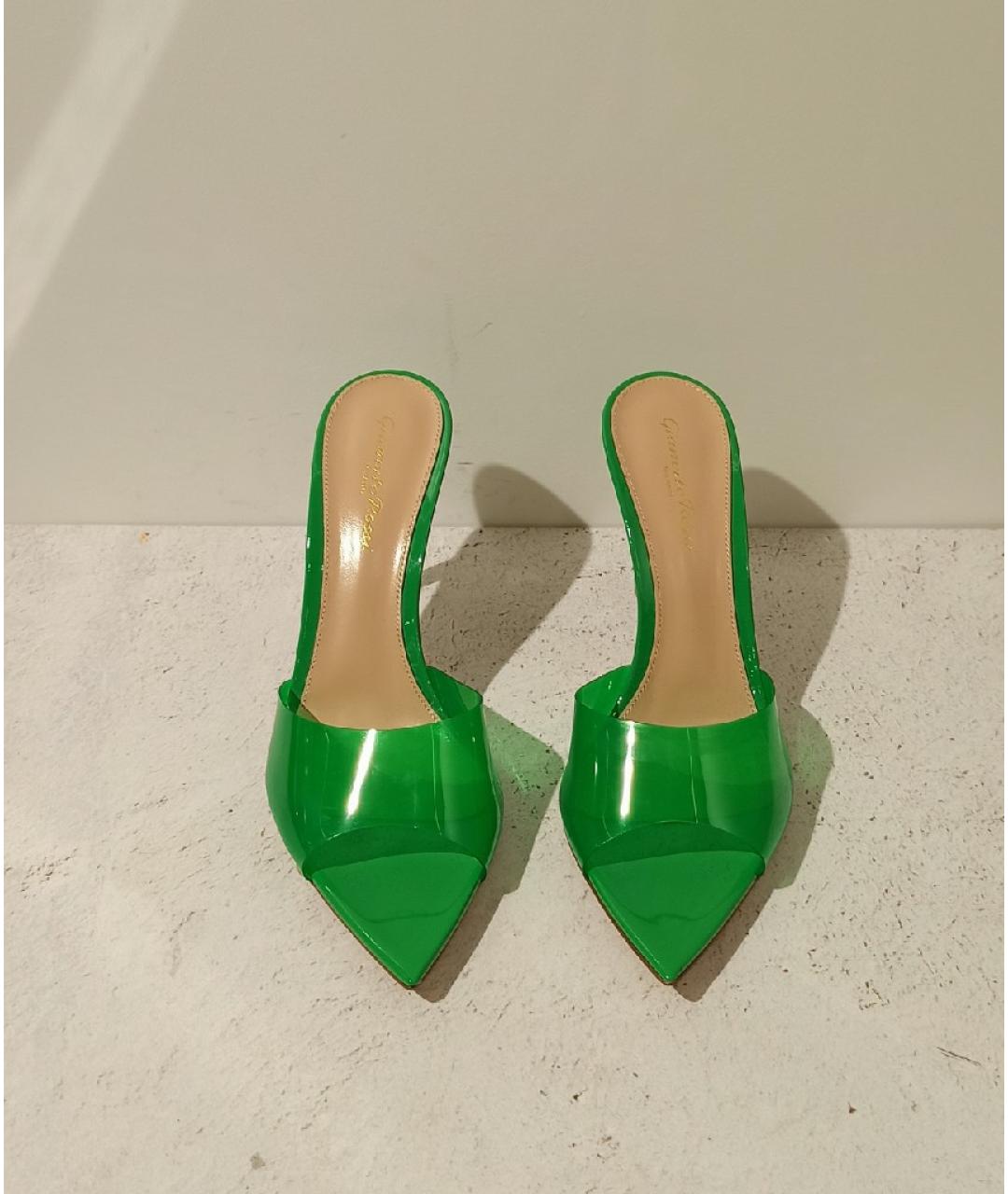 GIANVITO ROSSI Зеленые мюли, фото 2