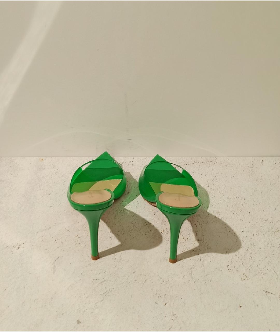 GIANVITO ROSSI Зеленые мюли, фото 3