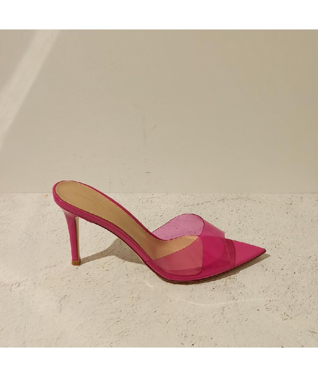 GIANVITO ROSSI Фуксия мюли, фото 6