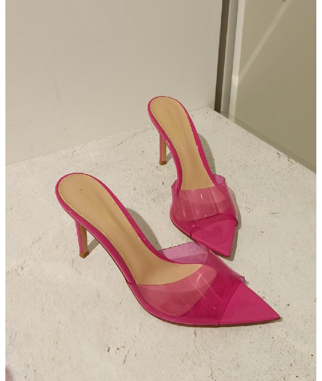 GIANVITO ROSSI Фуксия мюли, фото 4