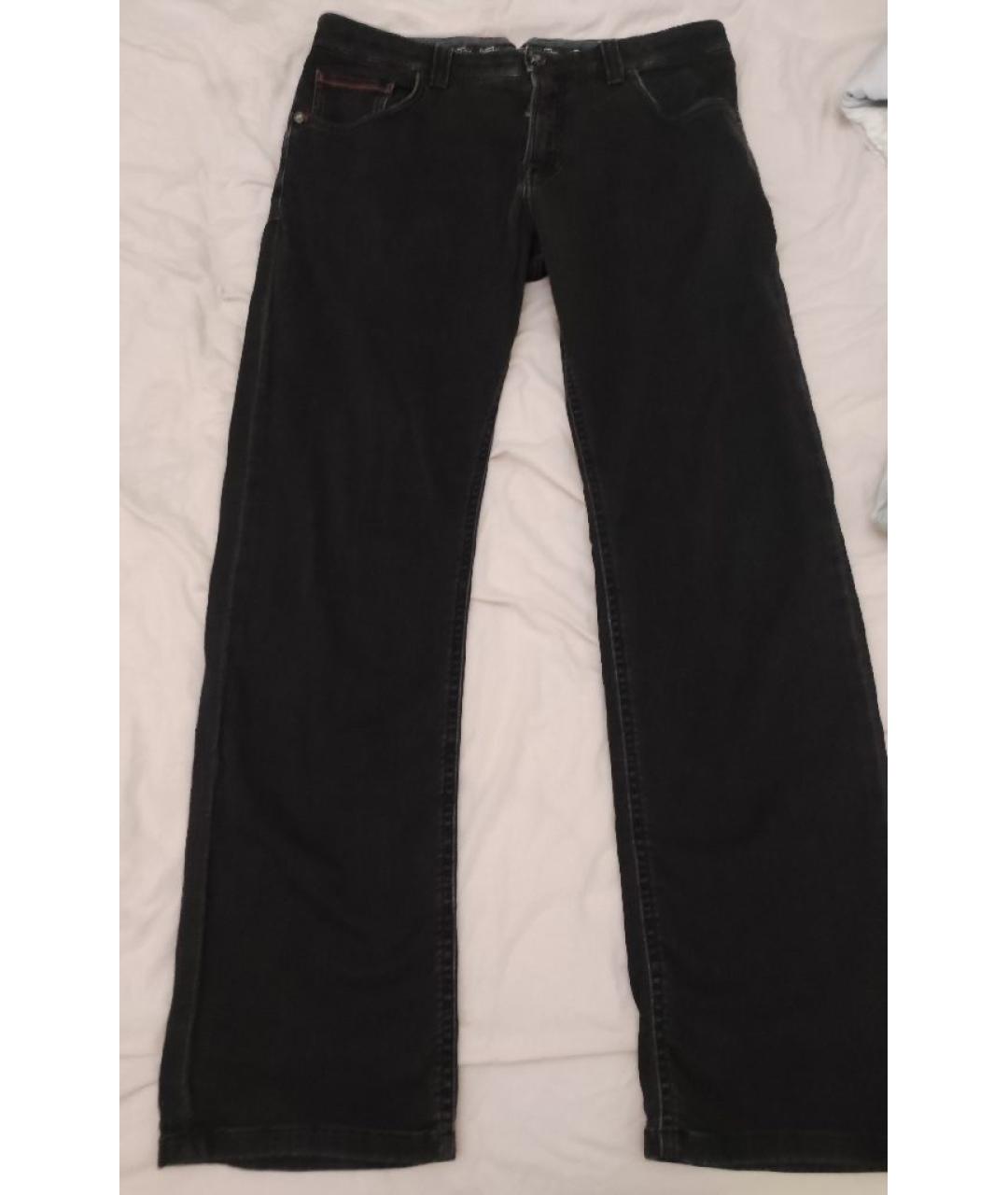STEFANO RICCI Черные хлопковые прямые джинсы, фото 7