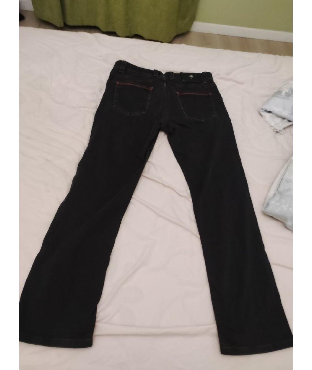 STEFANO RICCI Черные хлопковые прямые джинсы, фото 2