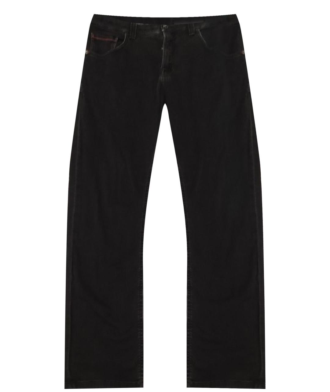 STEFANO RICCI Черные хлопковые прямые джинсы, фото 1