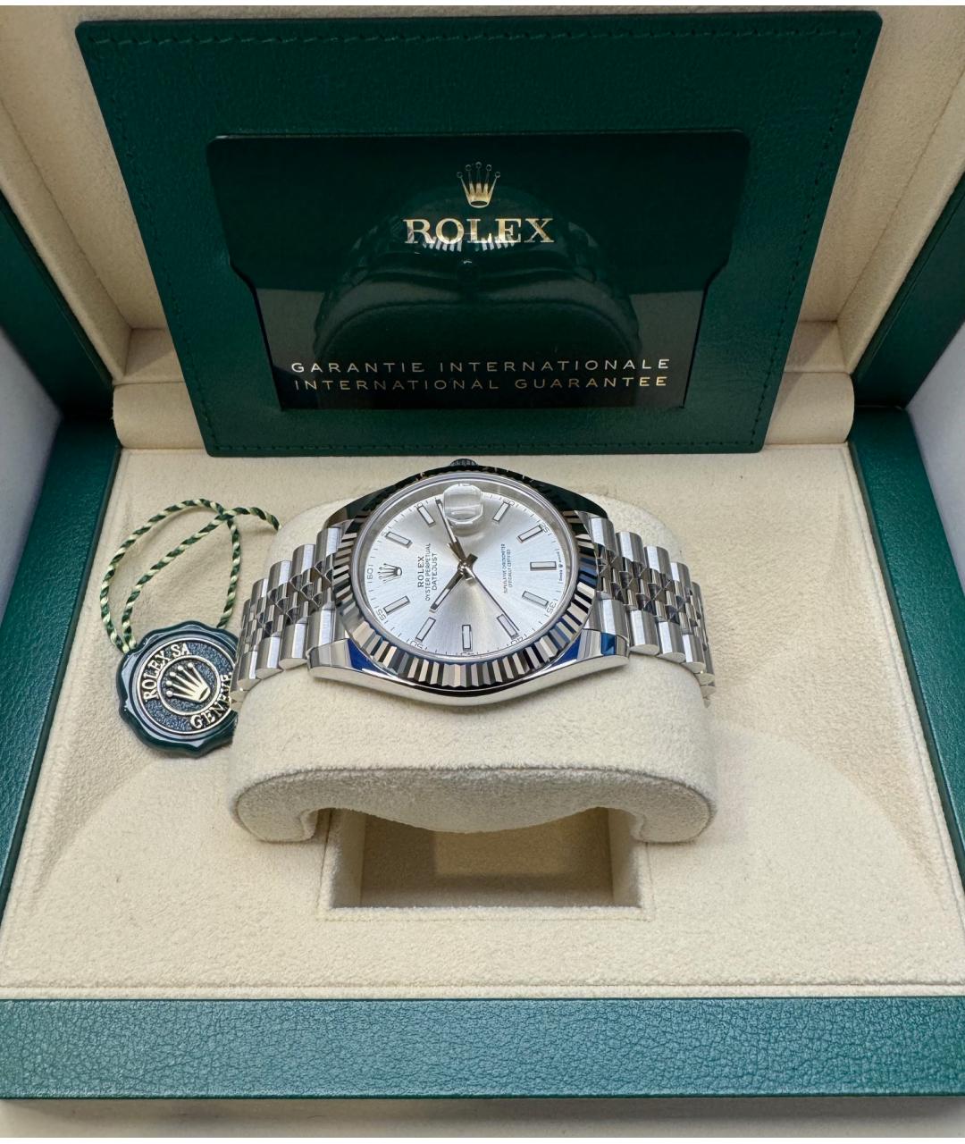 ROLEX Серые часы из белого золота, фото 4