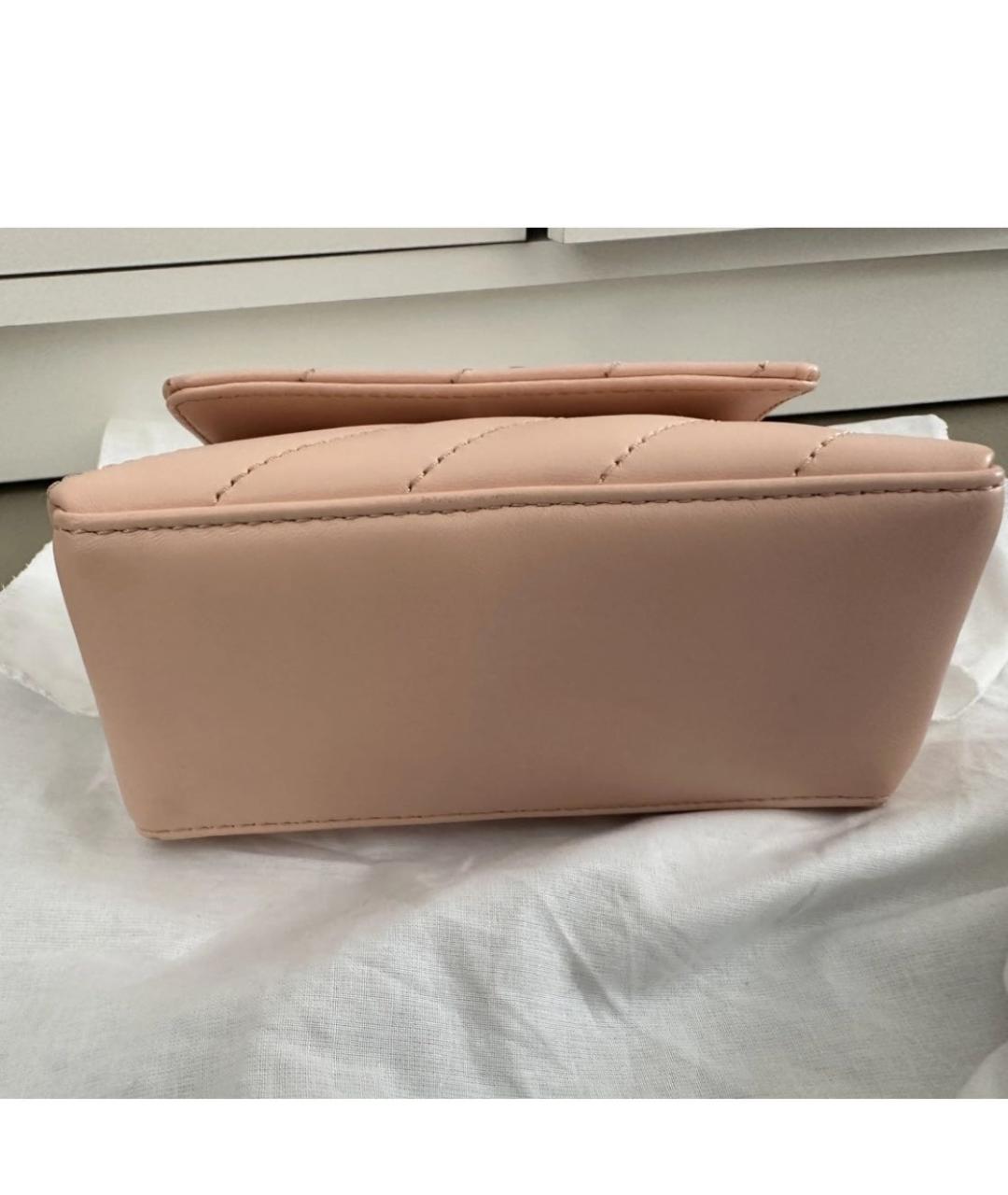OFF-WHITE Розовая кожаная сумка через плечо, фото 7