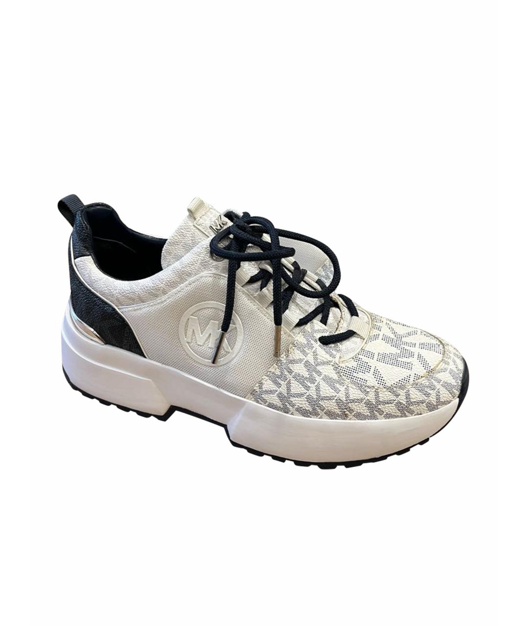 MICHAEL KORS Белые кроссовки из искусственной кожи, фото 1