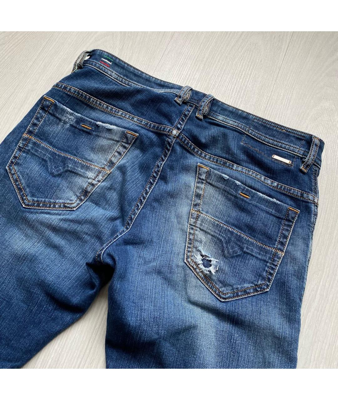 DIESEL Синие хлопко-эластановые джинсы скинни, фото 8