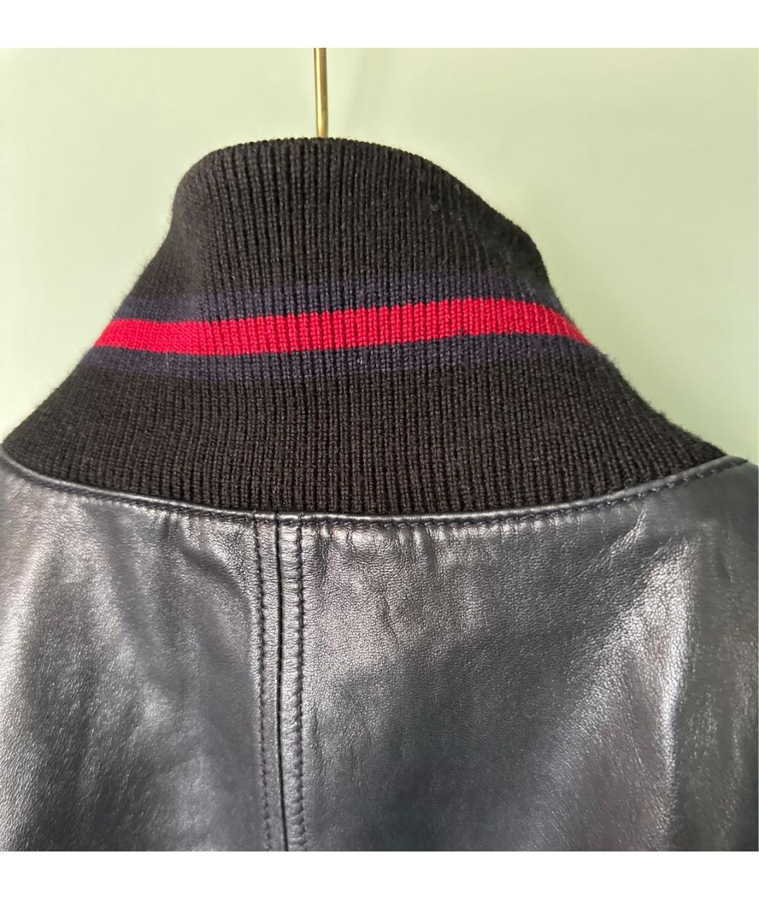 GUCCI Черная кожаная куртка, фото 4