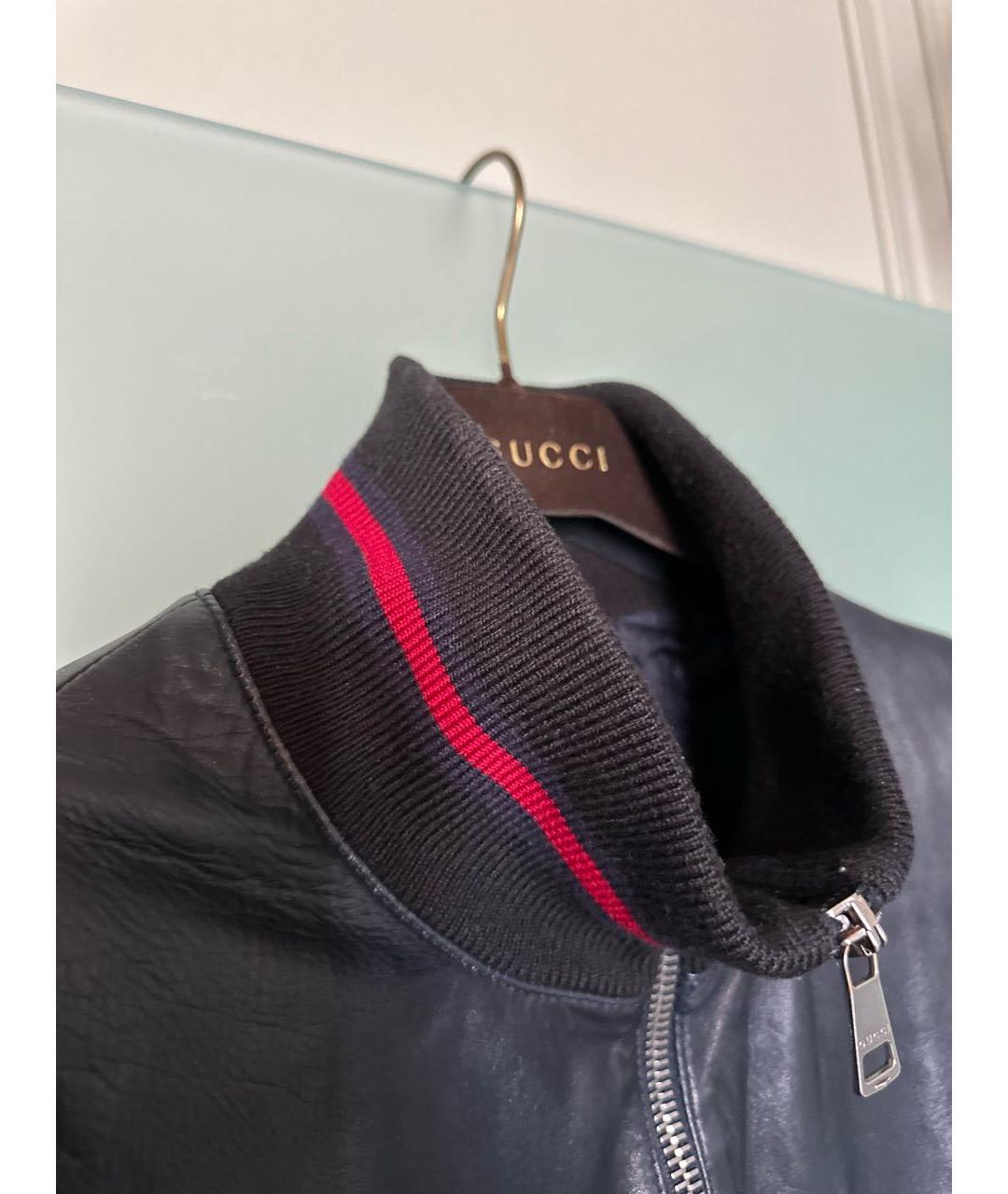 GUCCI Черная кожаная куртка, фото 5