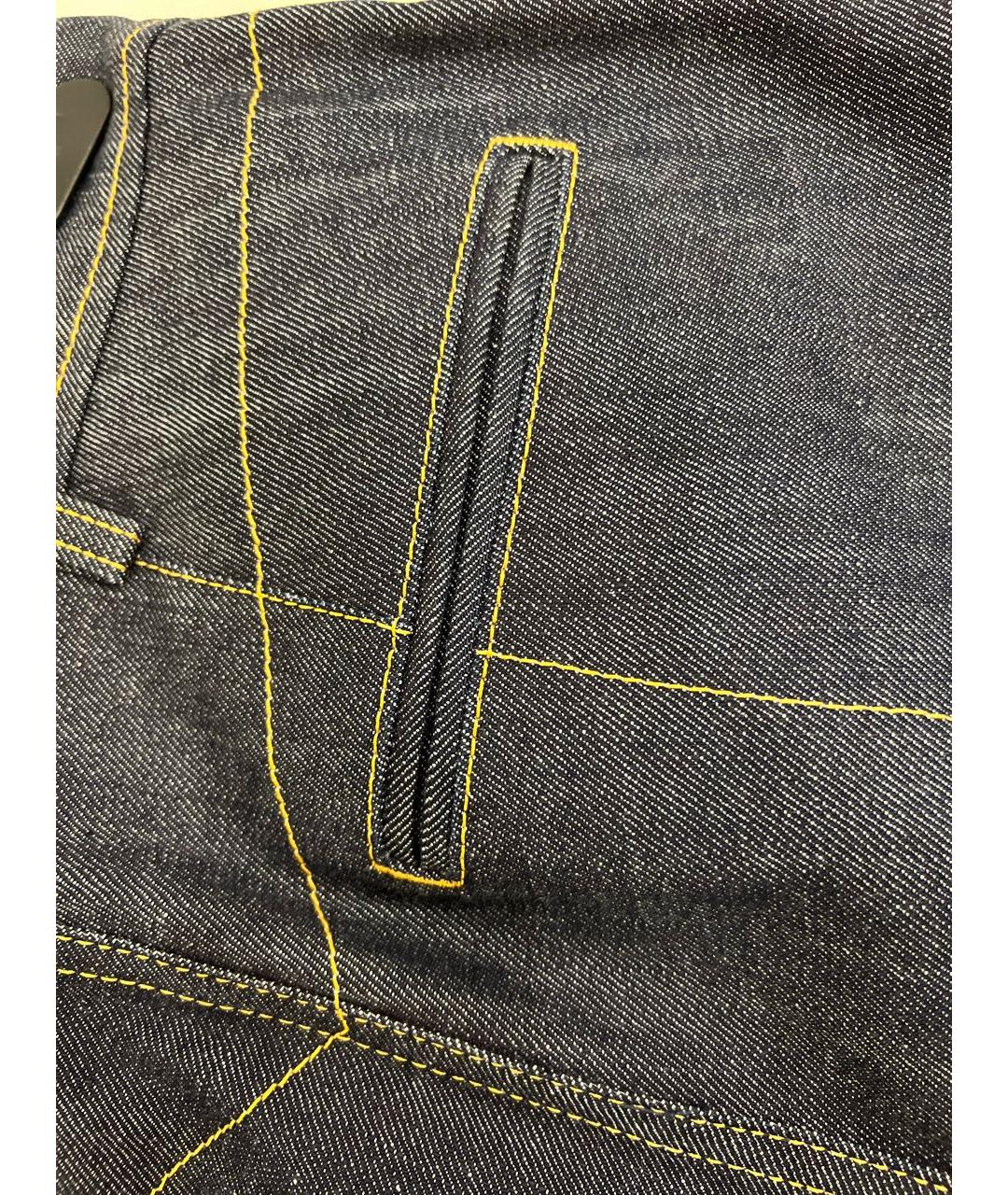 LOUIS VUITTON PRE-OWNED Темно-синие хлопковые прямые джинсы, фото 6