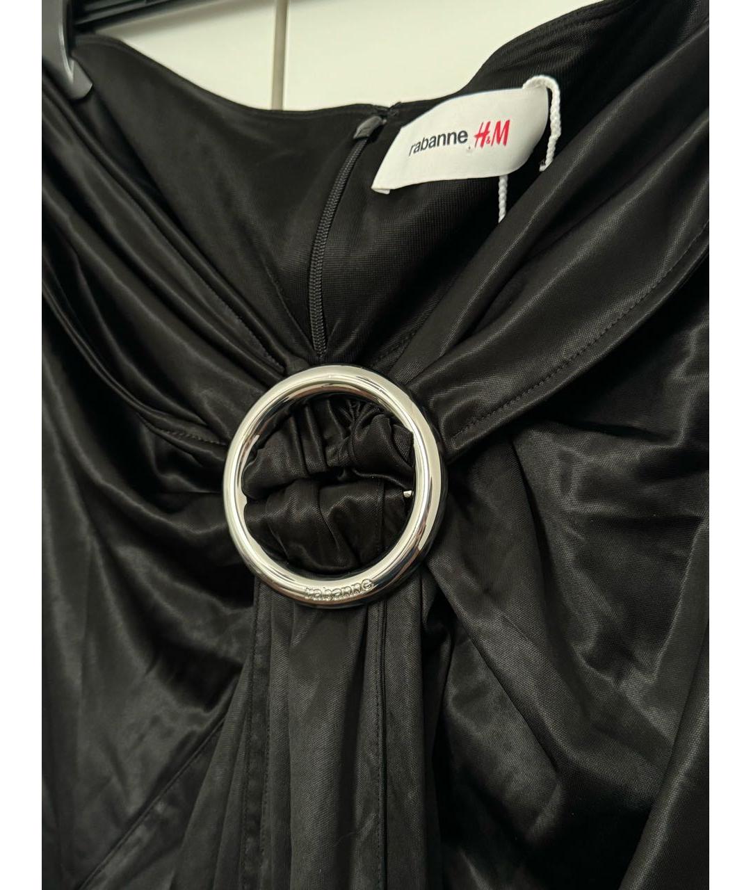 PACO RABANNE Черная ацетатная юбка миди, фото 3