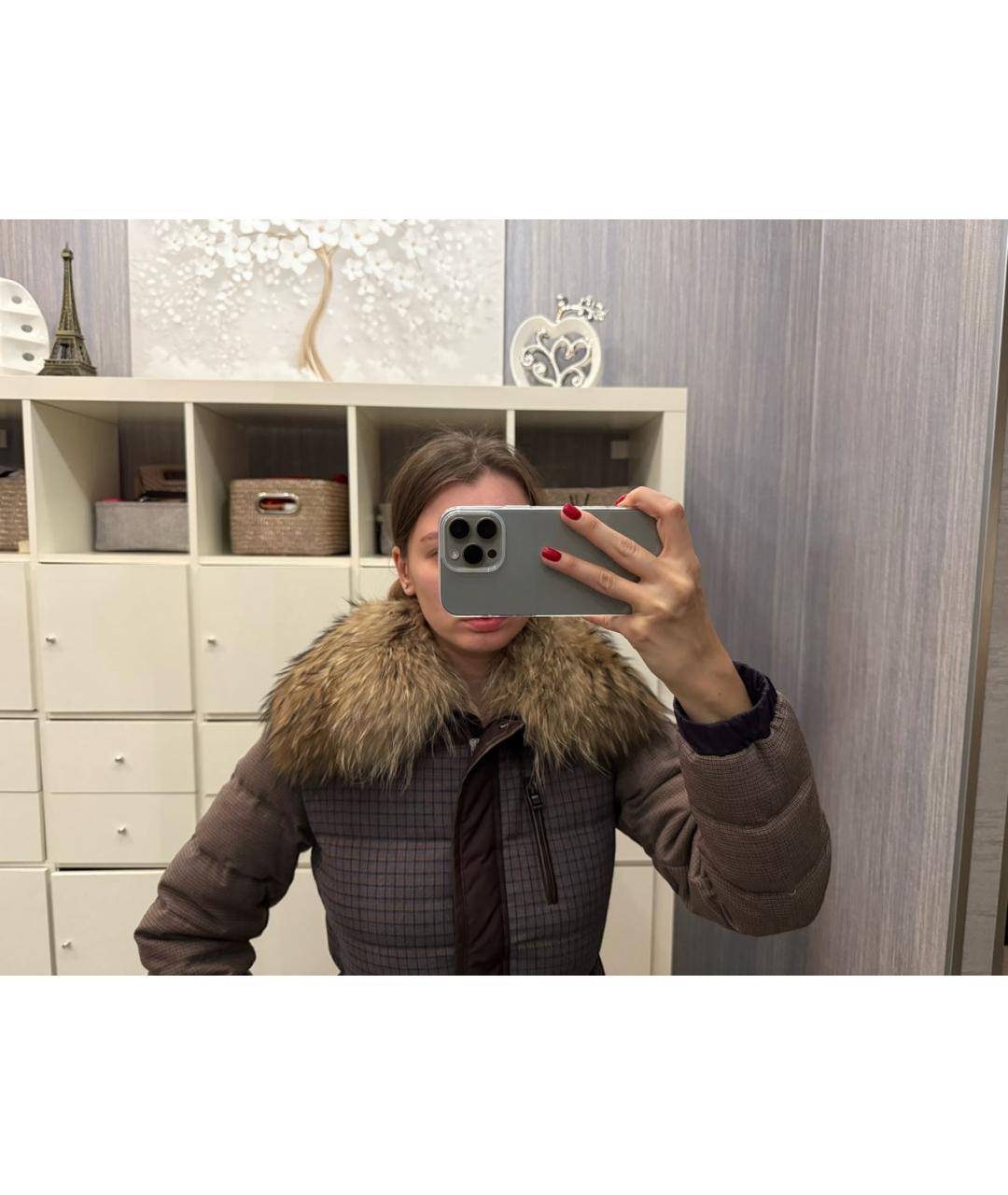 ETRO Бордовый полиэстеровый пуховик, фото 8