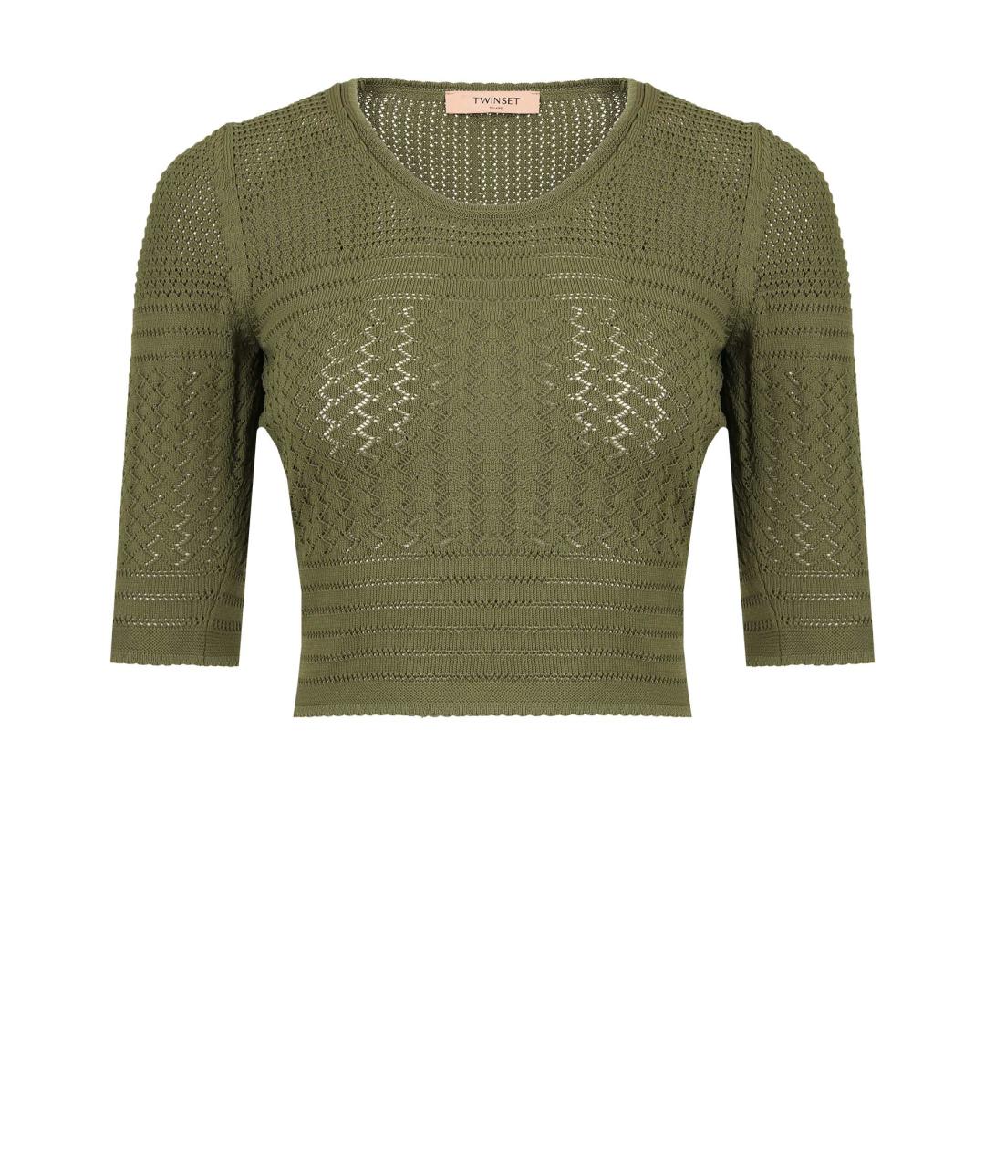 TWIN-SET Зеленый джемпер / свитер, фото 1