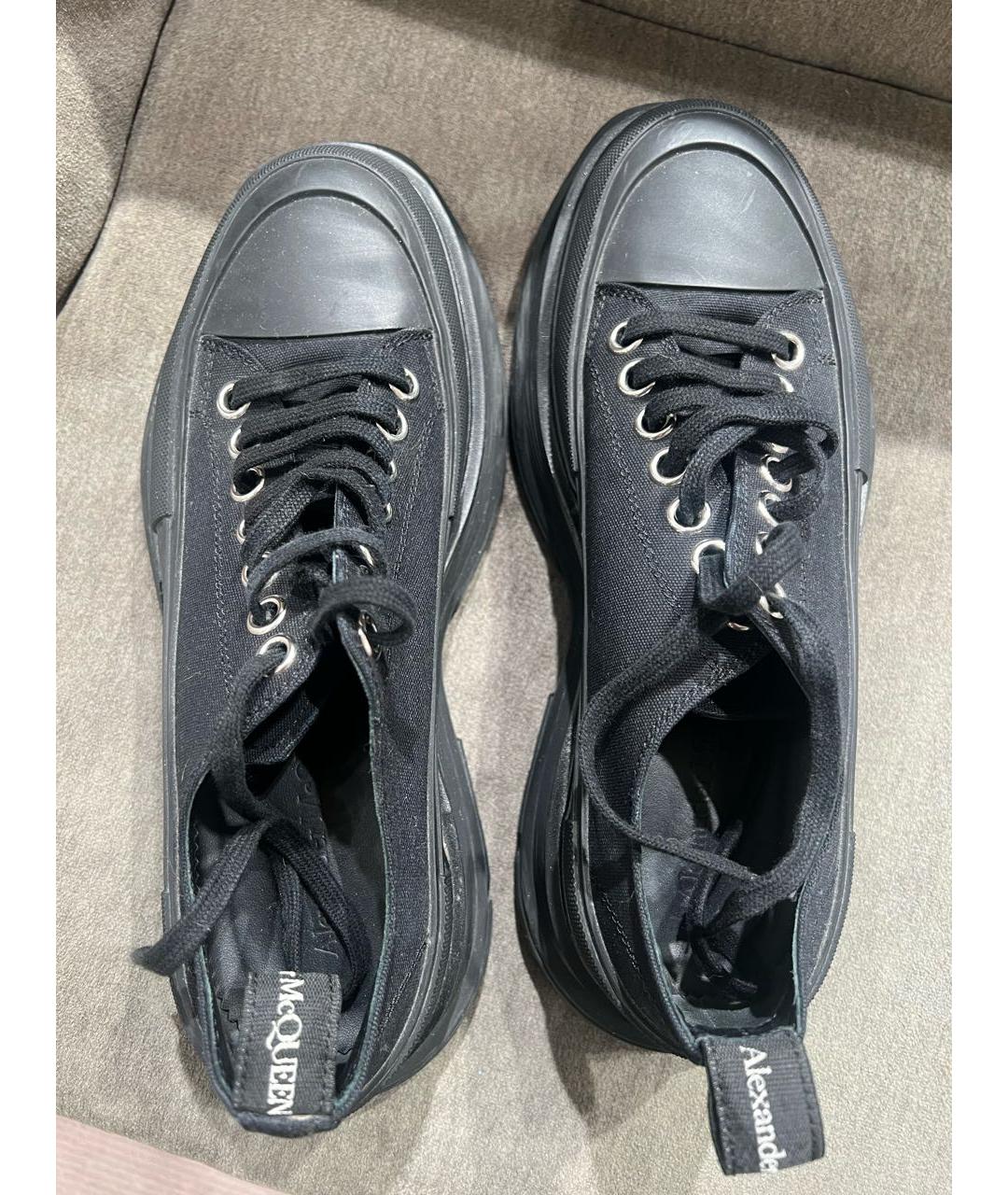 ALEXANDER MCQUEEN Черные текстильные ботинки, фото 3