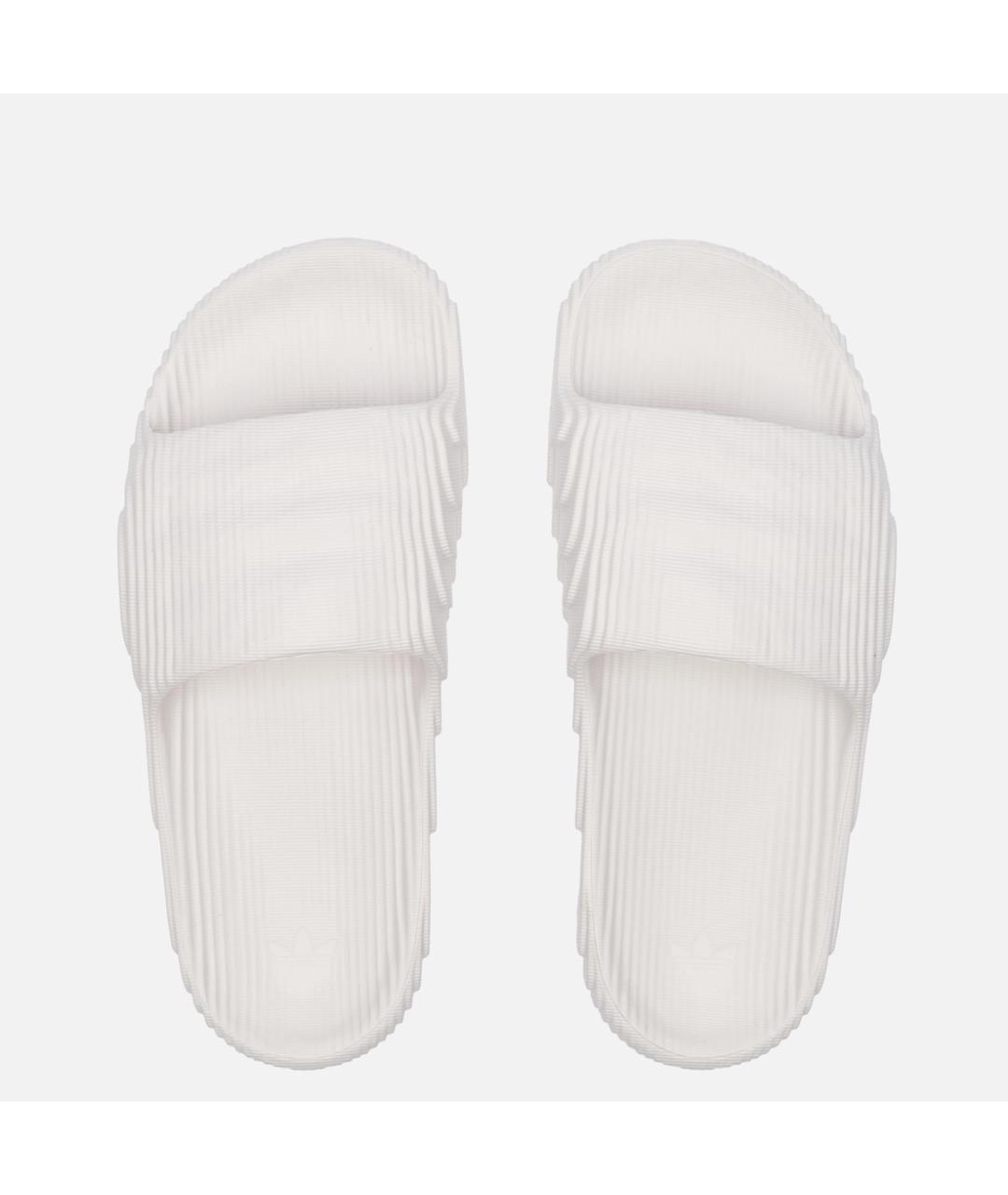 ADIDAS Белые резиновые шлепанцы, фото 3
