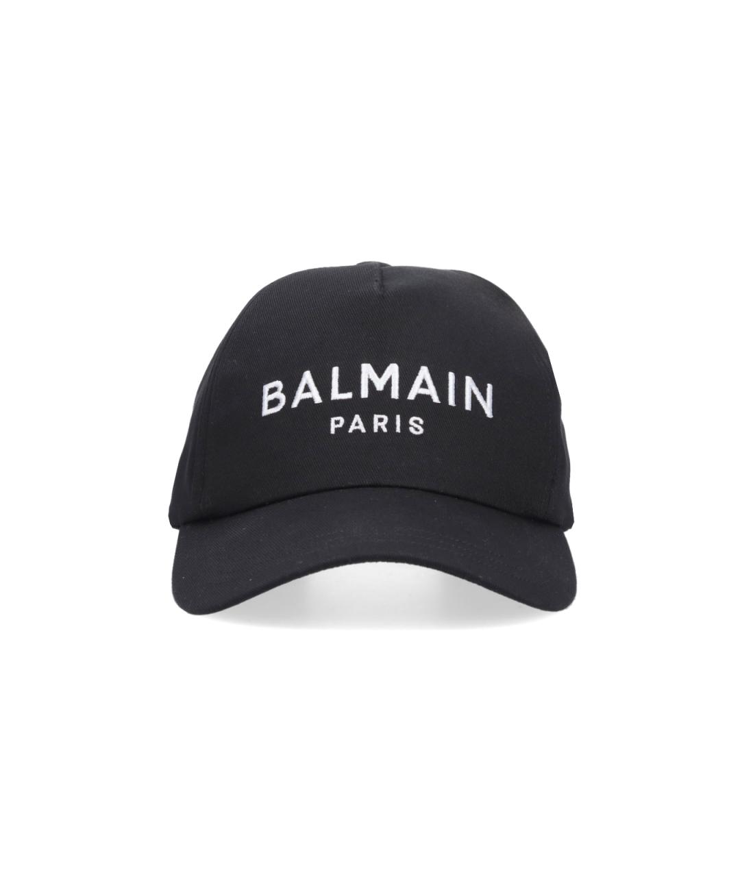 BALMAIN Черная хлопковая кепка, фото 1