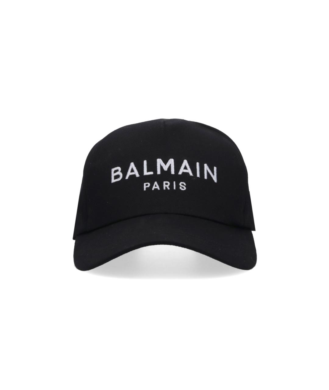 BALMAIN Черная хлопковая кепка/бейсболка, фото 1