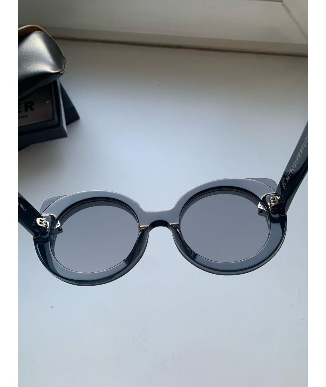 RETROSUPERFUTURE Черные пластиковые солнцезащитные очки, фото 7