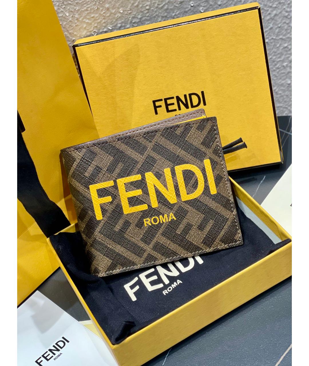 FENDI Коричневый кошелек, фото 3