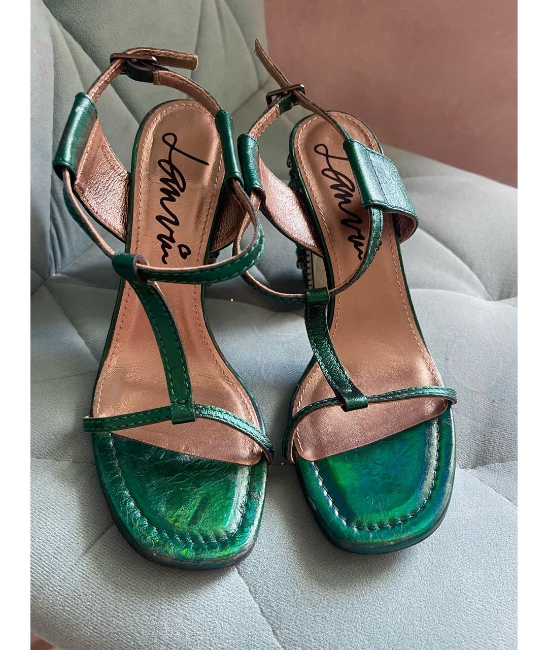 LANVIN Зеленые туфли из лакированной кожи, фото 2