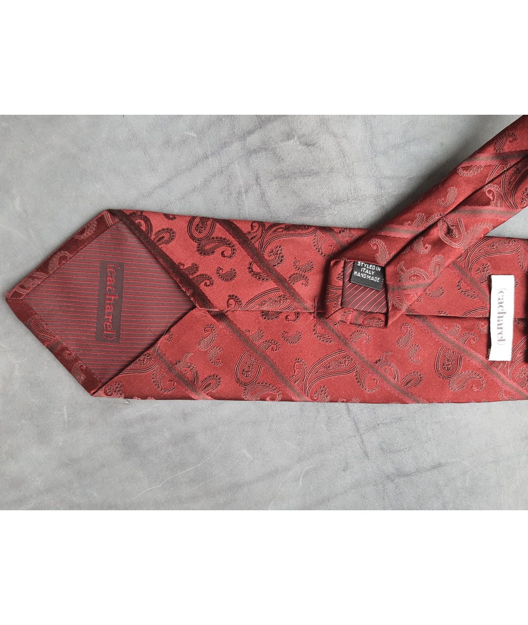 CACHAREL Красный шелковый галстук, фото 4