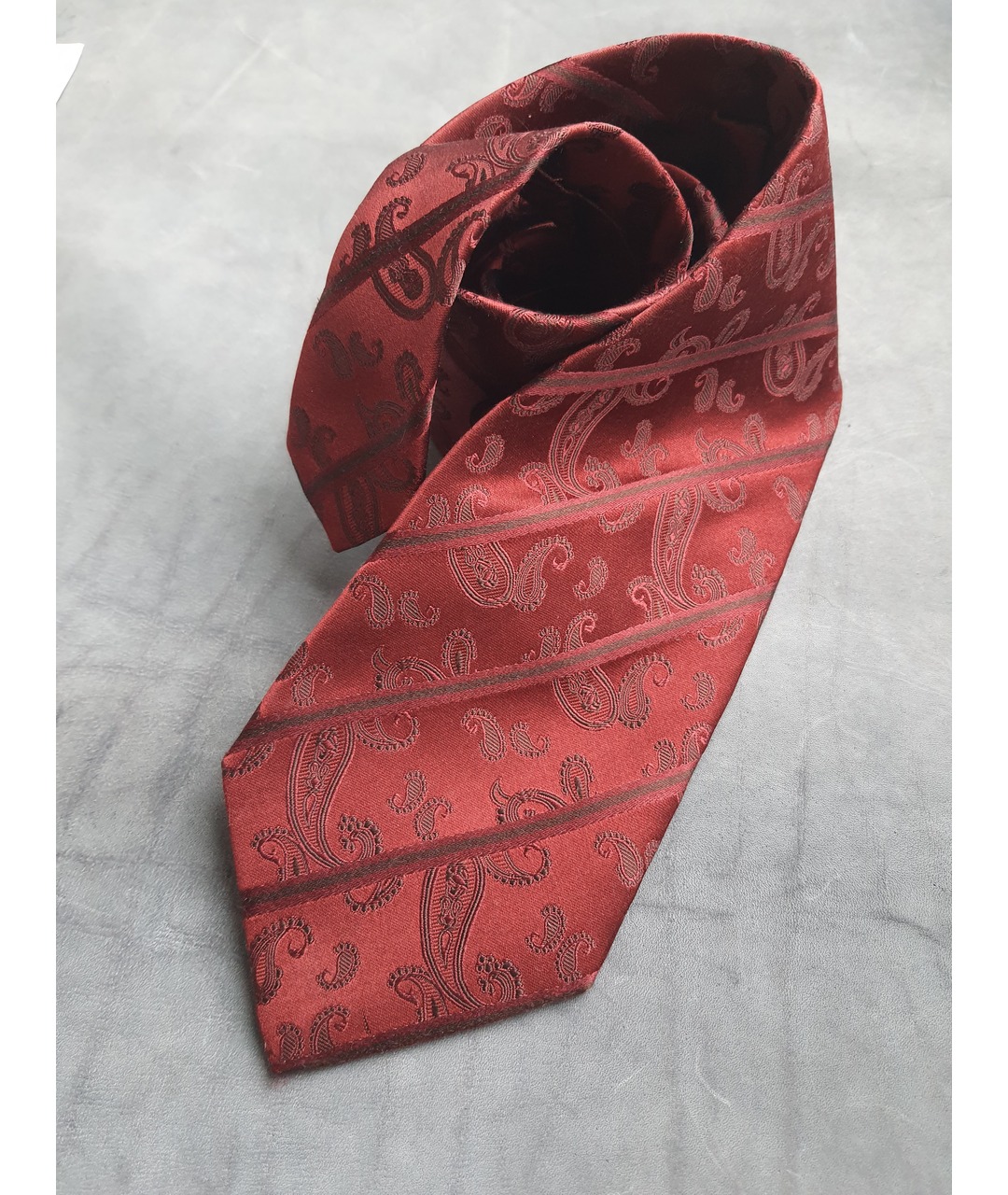 CACHAREL Красный шелковый галстук, фото 5