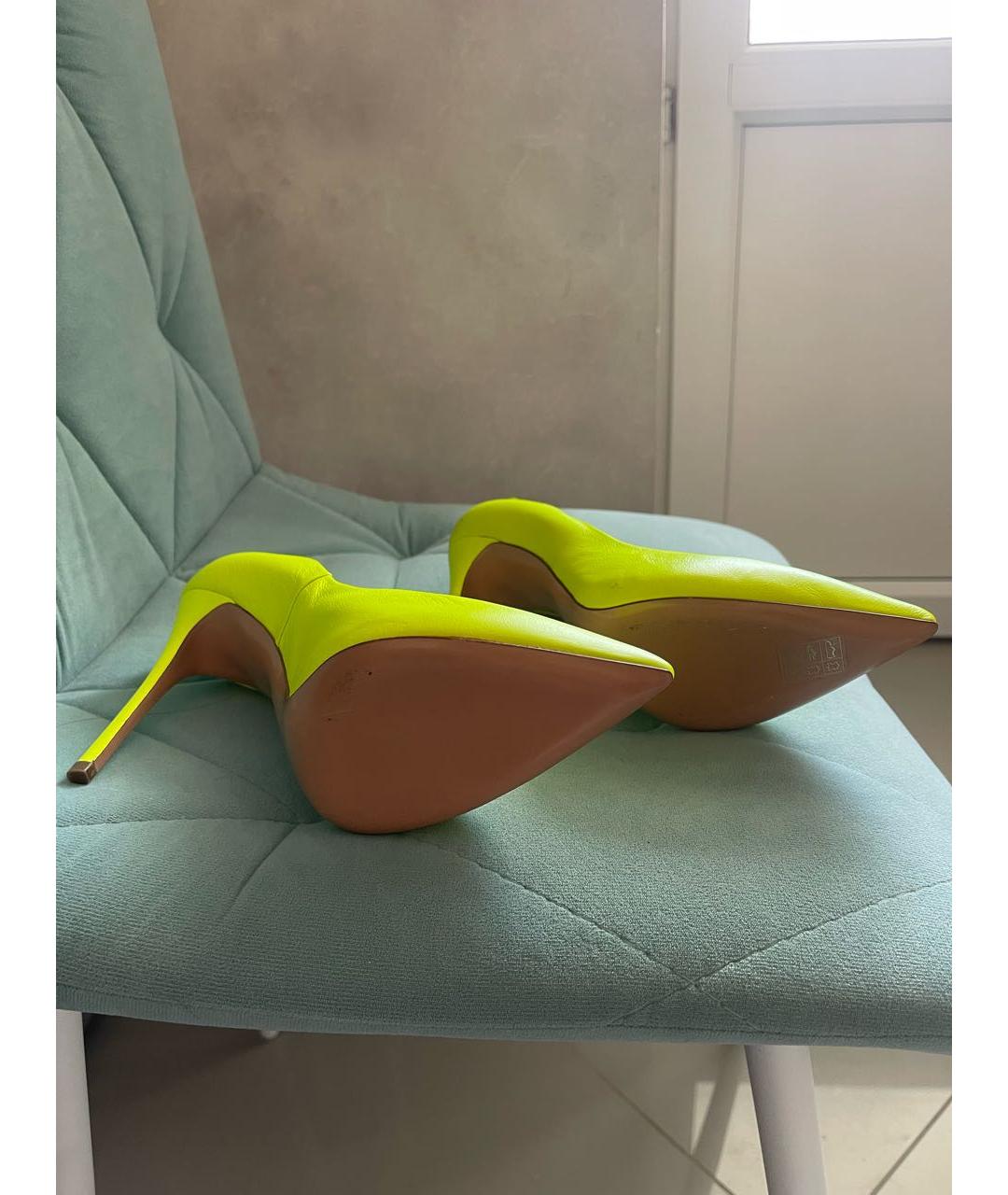 CASADEI Желтые кожаные туфли, фото 8