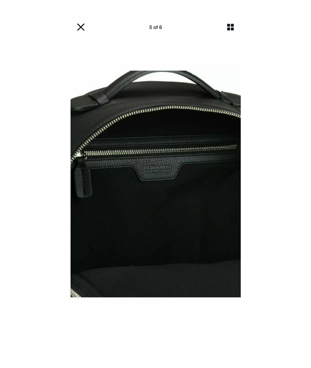 DSQUARED2 Черный кожаный рюкзак, фото 5