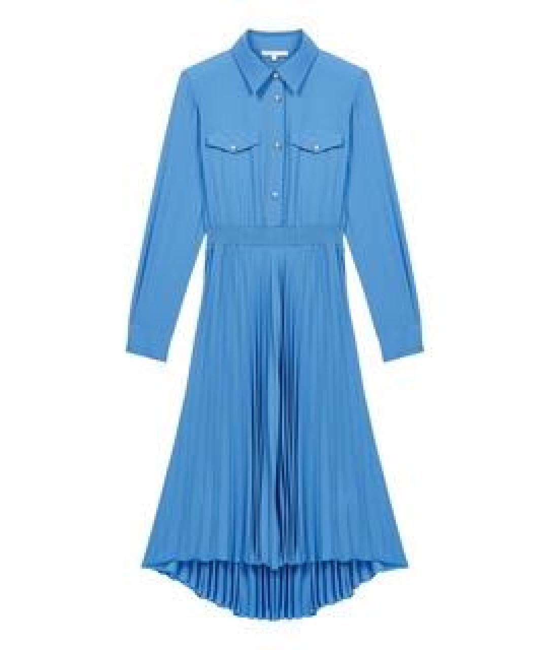 MAJE Голубое полиамидовое повседневное платье, фото 1
