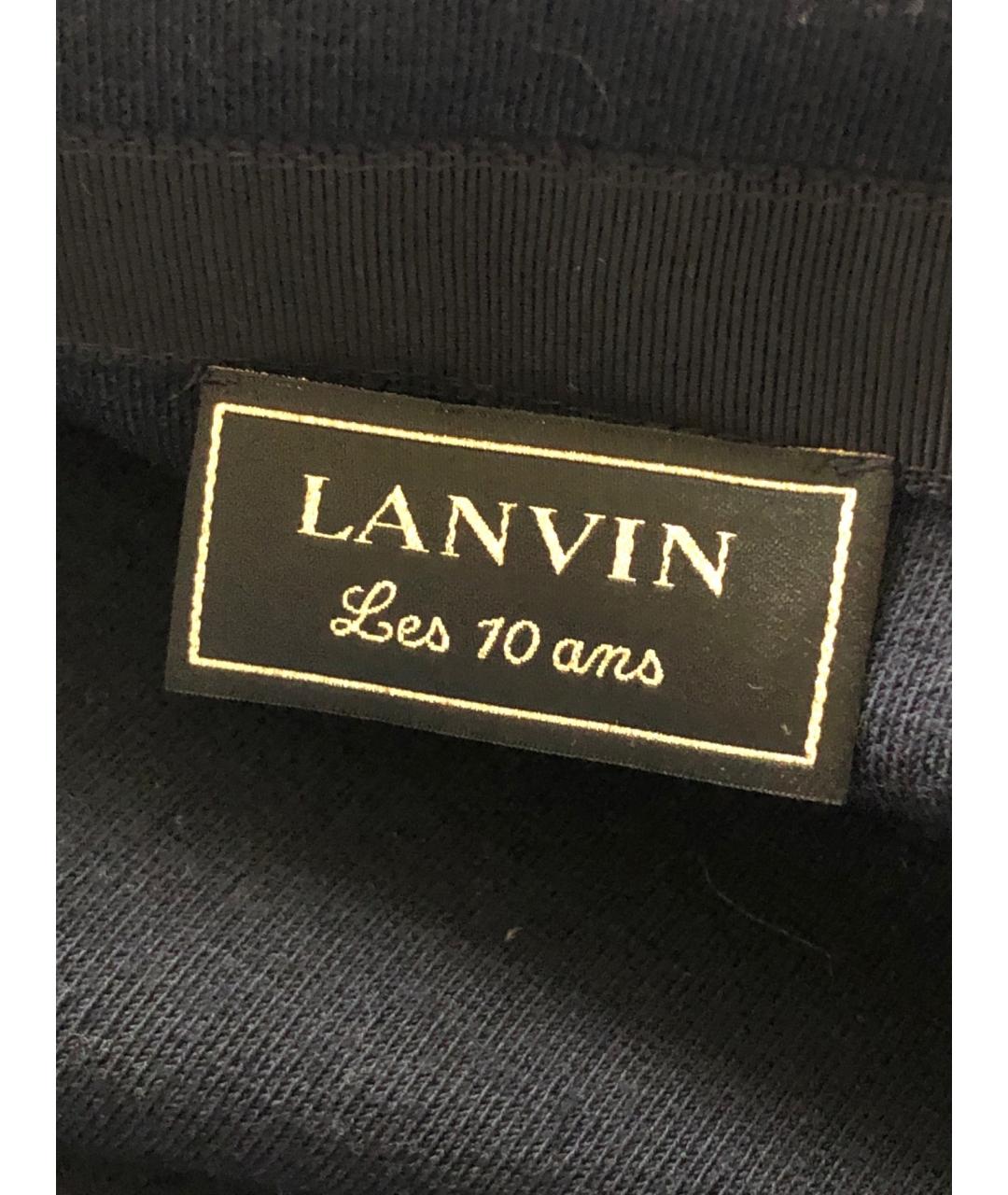 LANVIN Темно-синяя шерстяная юбка миди, фото 8