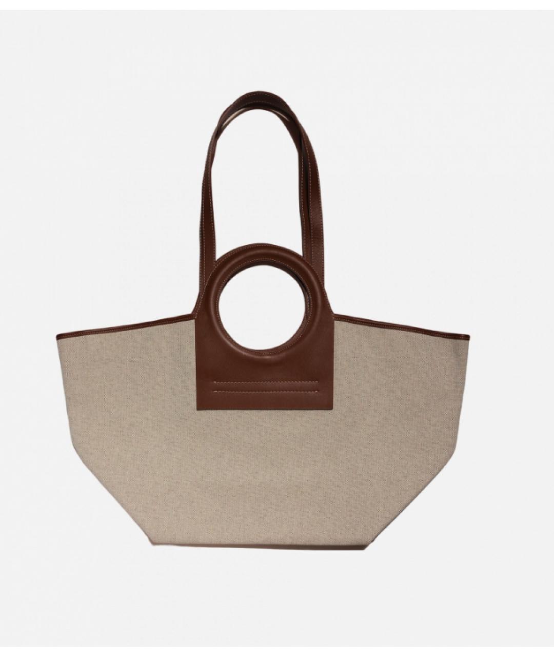 HEREU Бежевая хлопковая пляжная сумка, фото 7