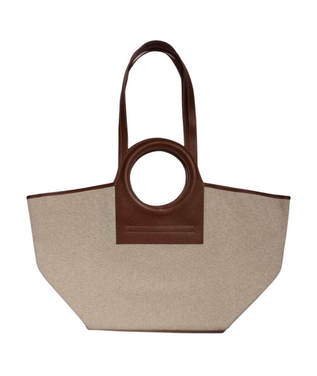 HEREU Бежевая хлопковая пляжная сумка, фото 1