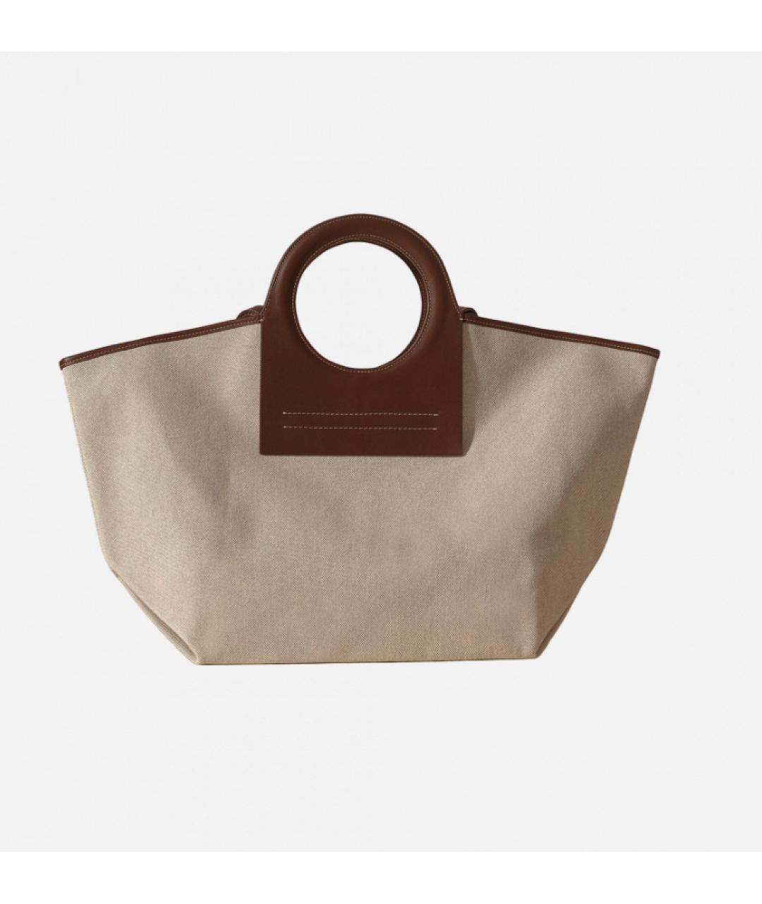 HEREU Бежевая хлопковая пляжная сумка, фото 2