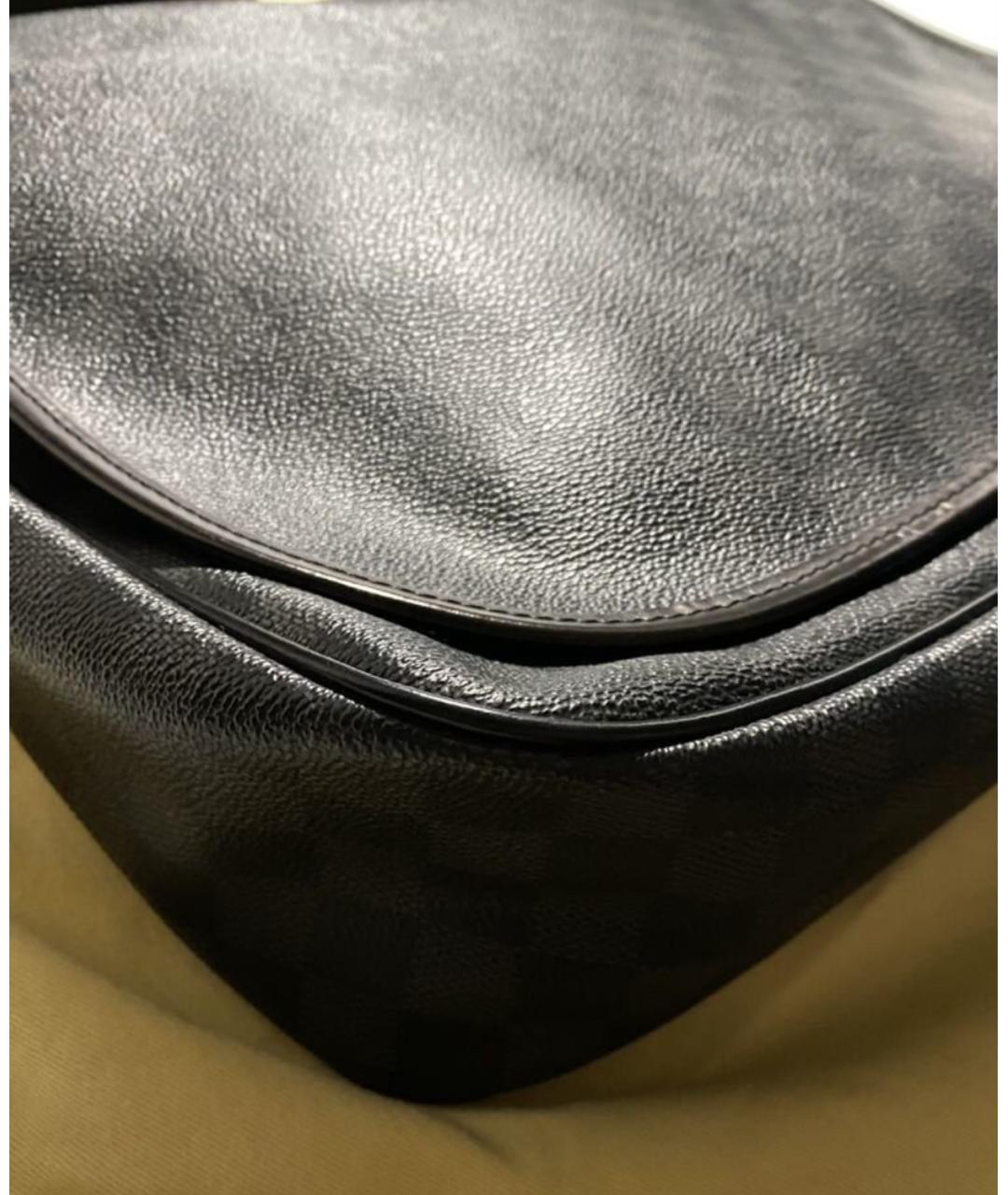 LOUIS VUITTON PRE-OWNED Серая кожаная сумка на плечо, фото 7