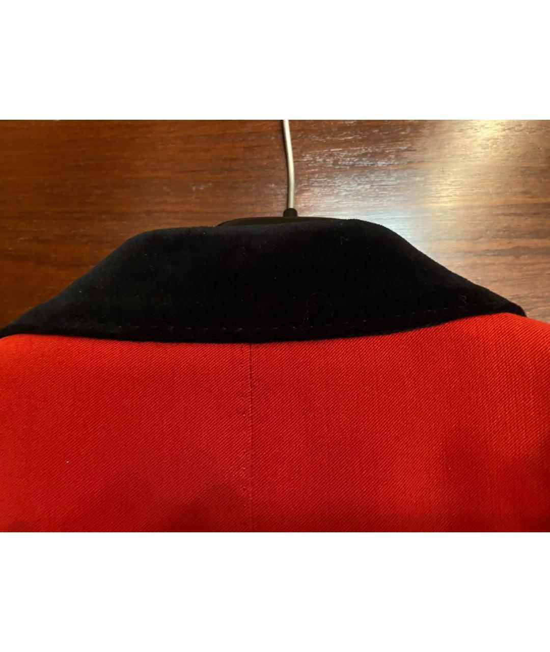 DOLCE&GABBANA Красный хлопко-эластановый жакет/пиджак, фото 7